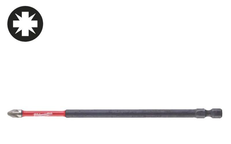 Šroubovací bit 1/4 Milwaukee Shockwave Pozidriv PZ 2 x 150 mm - 1 ks (MI4932471928)